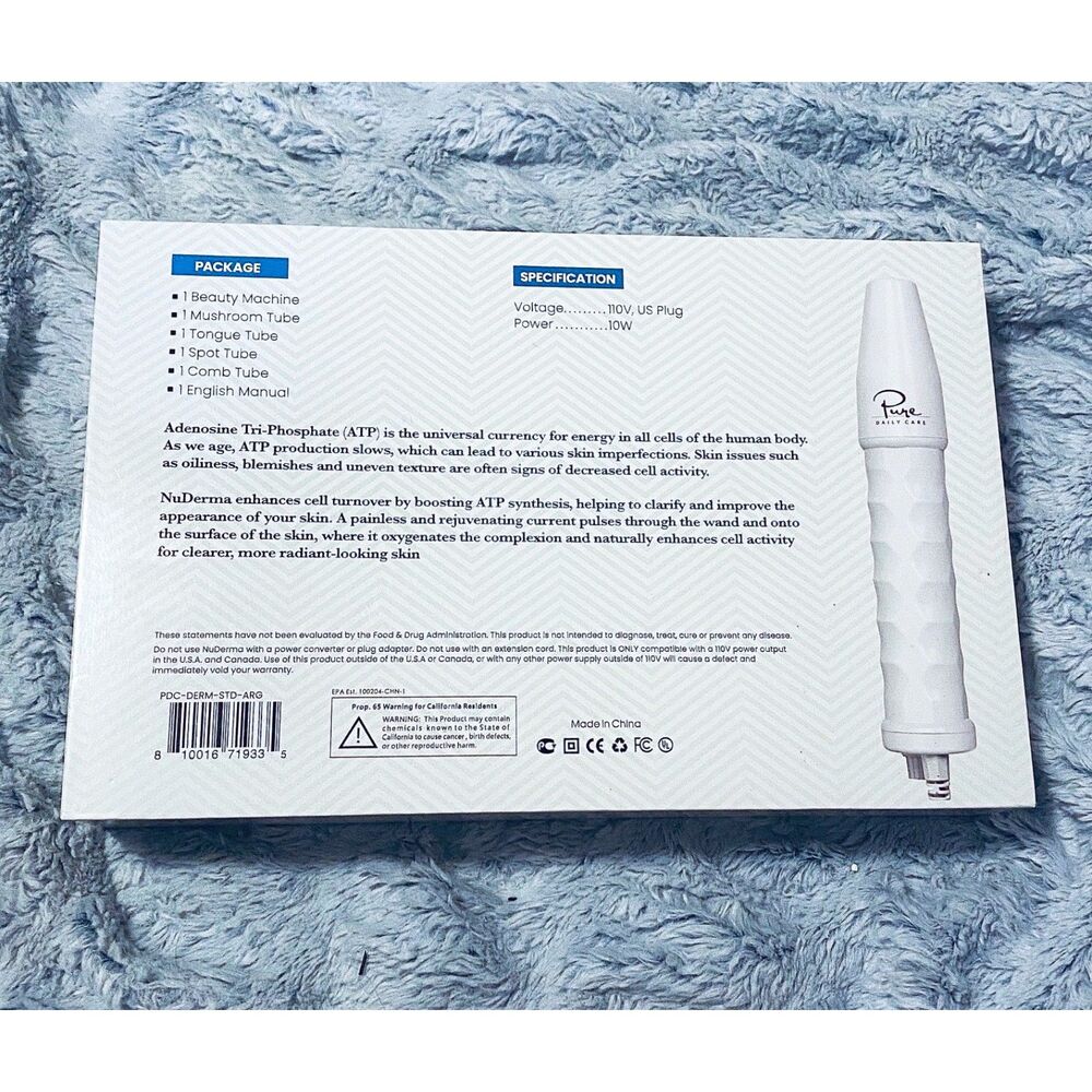 NIP NEW NuDerma High Frequency Skin Therapy Wand | Anti Aging & Acne Treatment - Picture 7 of 7
